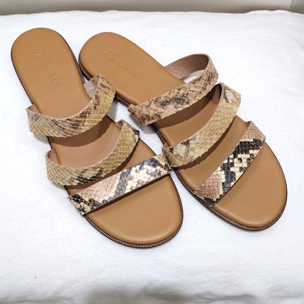 Madewell Llana Strappy Sandals Flats Leather  Sz 9 NWoB